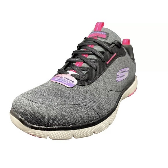Skechers Flex Appeal 3.0 STEADY ENERGY Black/Pink Women's 6 Sneakers 149294/BKPK - Picture 3 of 11